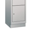 Metal locker with 4 compartments - wide model (Polar)